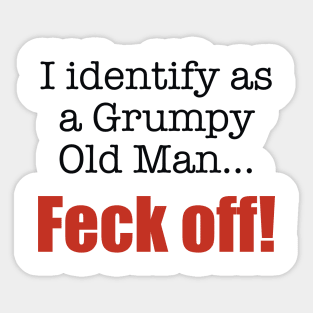 Grumpy Old Man Identity Sticker